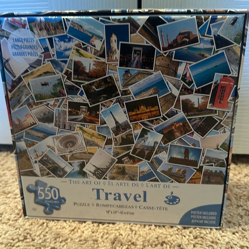 550 piece puzzle Travel poster included